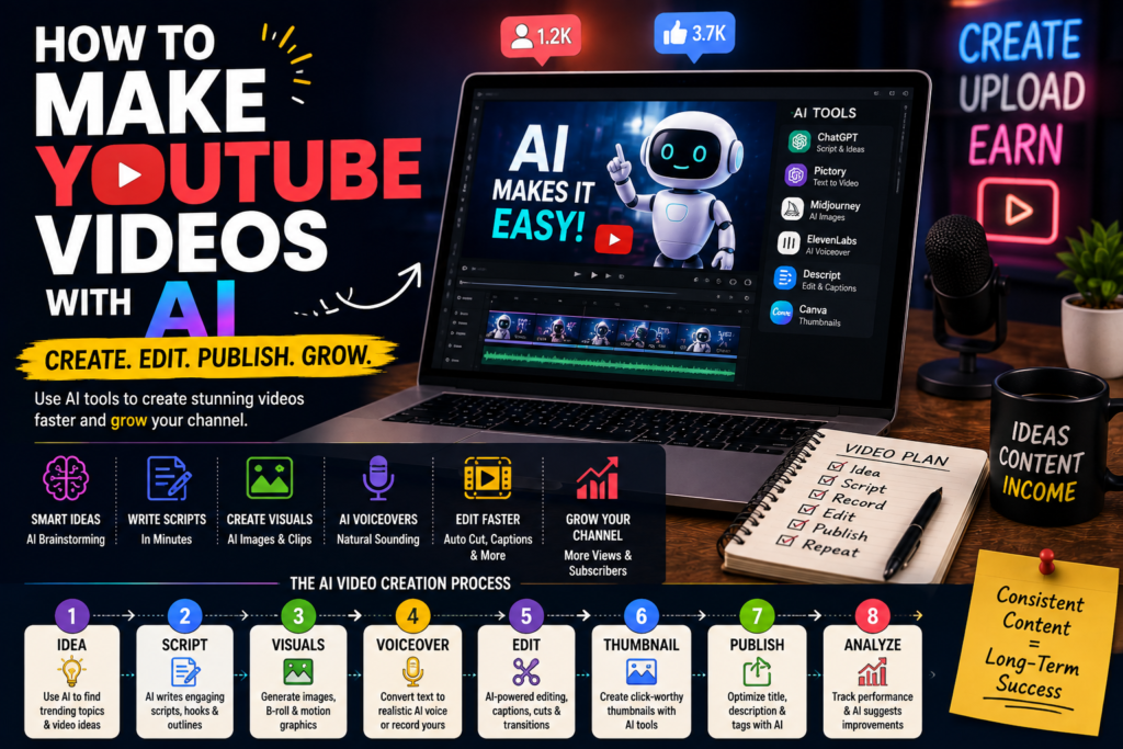 How to Make YouTube Videos With AI in 2026: A Complete Beginner’s Guide