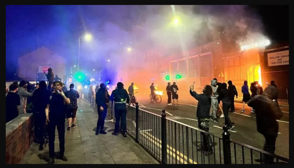 A 14-year-old boy with a firework at a riot told the police, “I wasn’t aiming them at you”