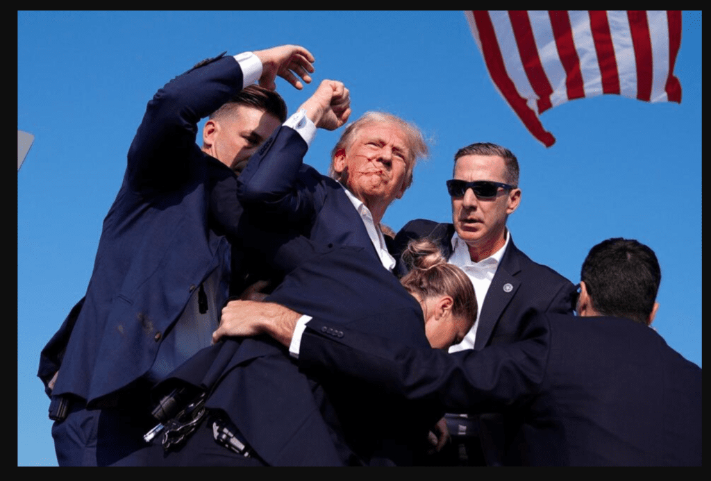 ‘Fight! Fight! Fight!’: Trump Rises as a Swaggering American Messiah